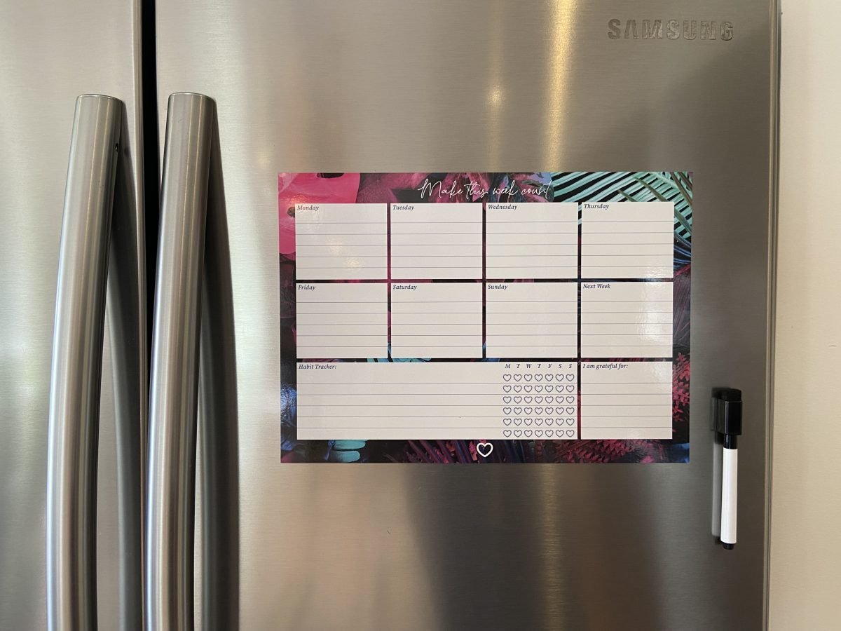 Magnetic Weekly Planner Neon