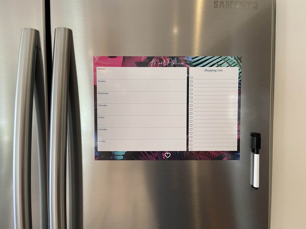 Magnetic Meal Planner Neon